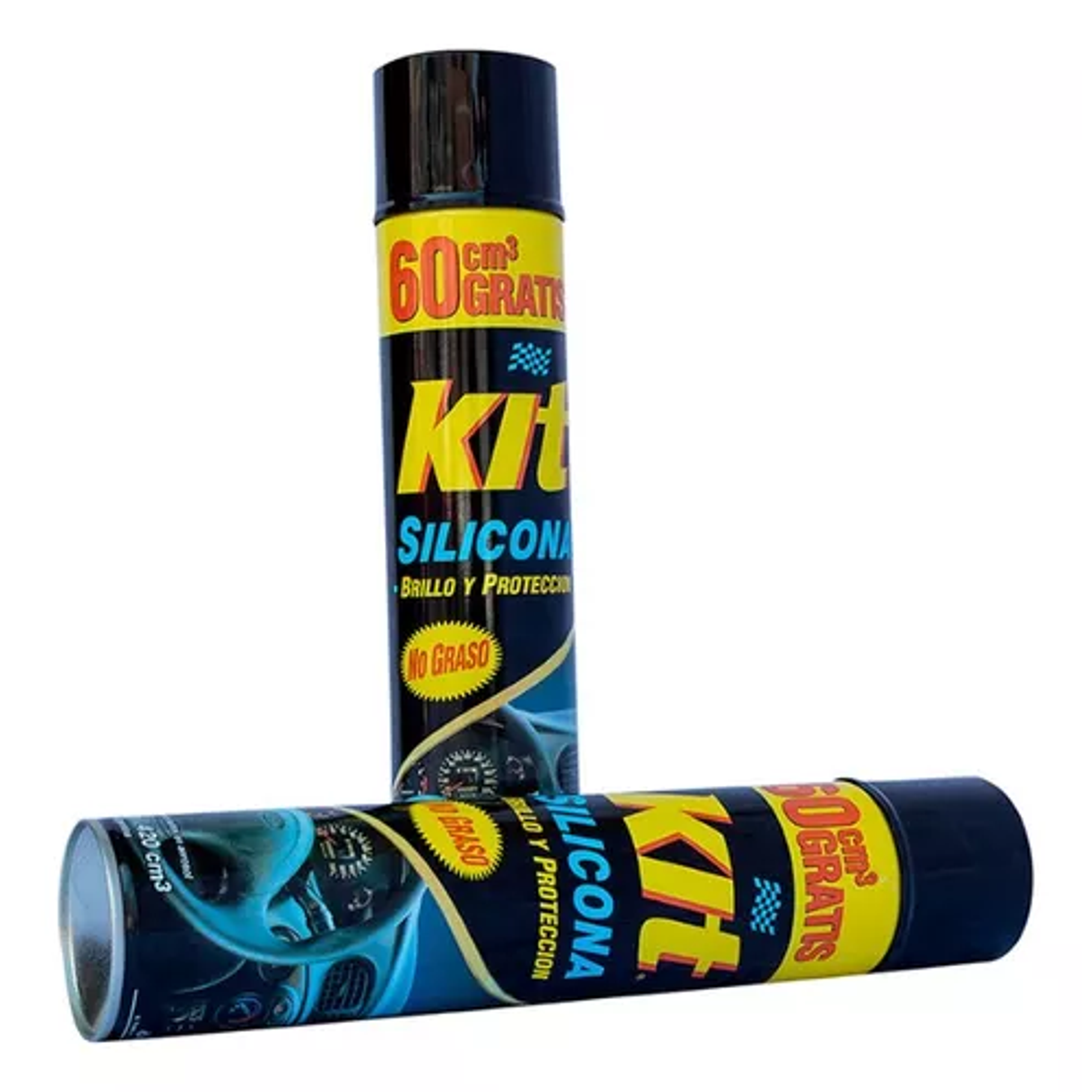 Silicona Kit Spray Brillo Protección Aerosol Auto 2