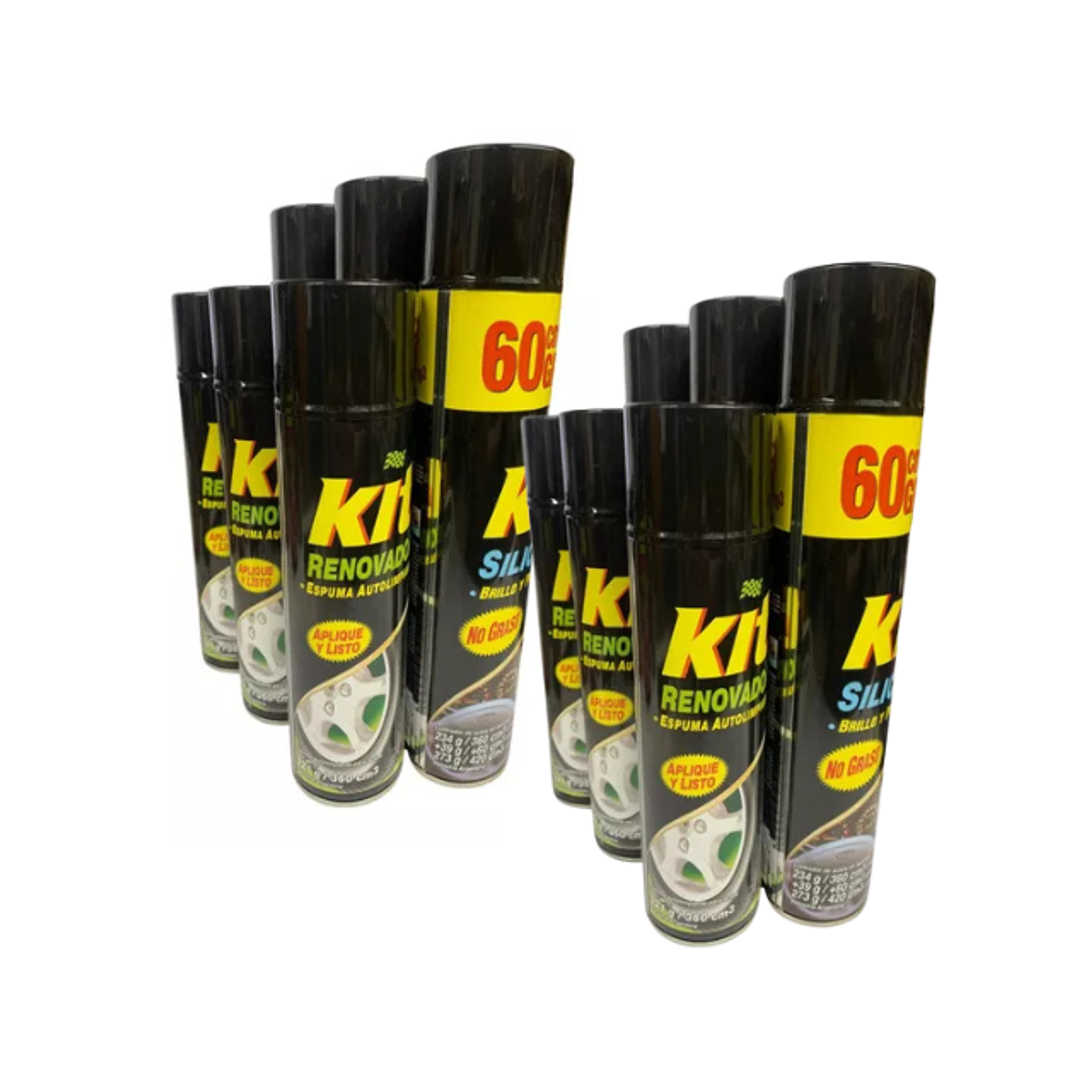 Pack de 6 Silicona 420cc + 6 Renovador De Gomas 360cc 3