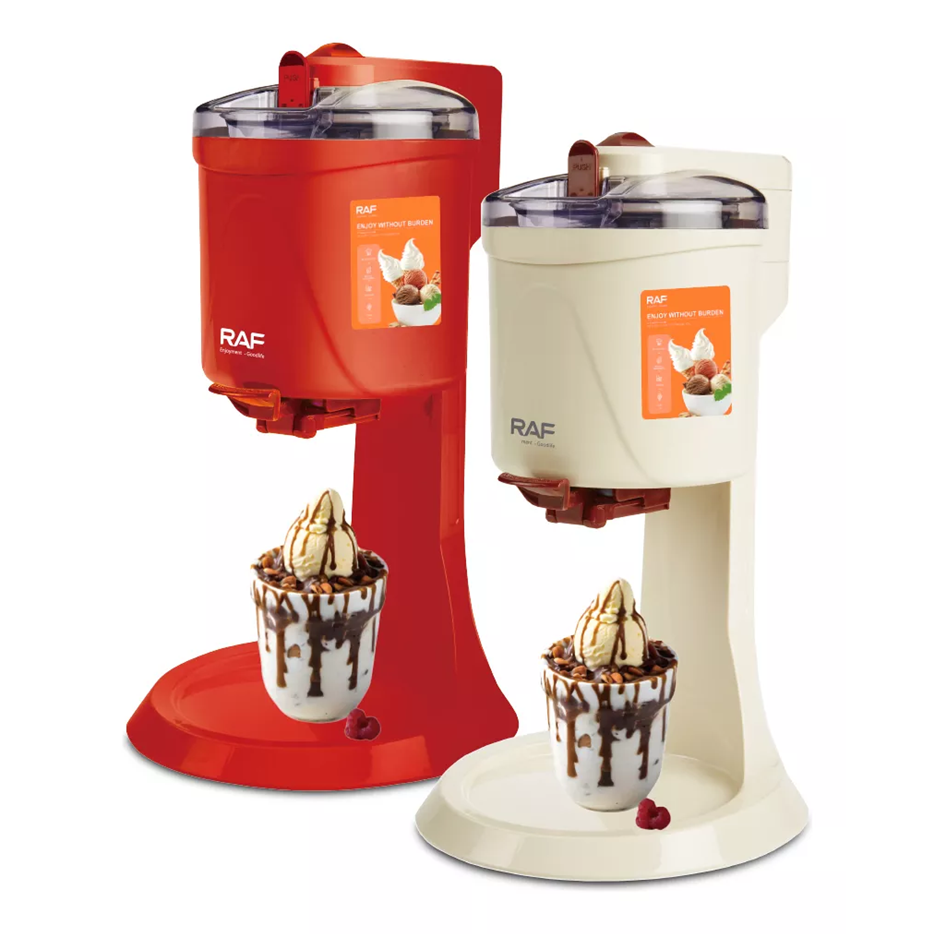 Maquina Para Hacer Helado Raf Potente Color Rojo 3