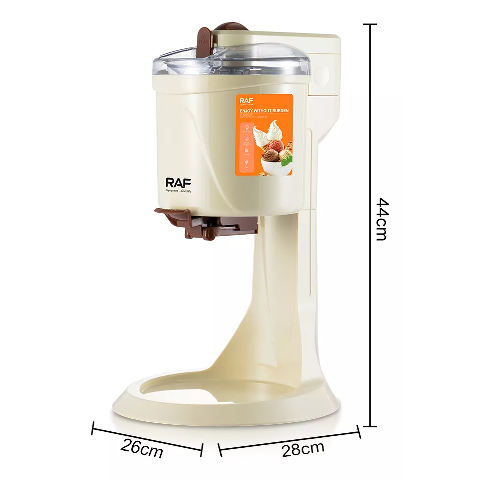 Maquina Para Hacer Helado Raf Potente Color Rojo 4