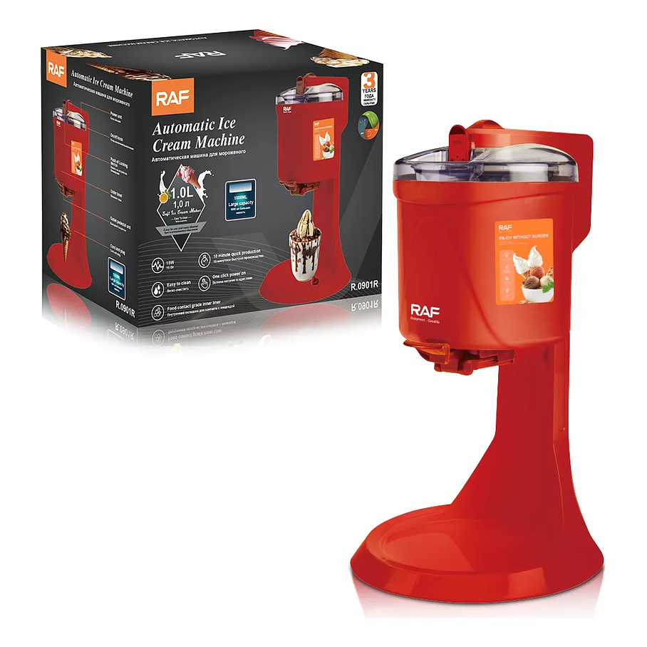 Maquina Para Hacer Helado Raf Potente Color Rojo 1