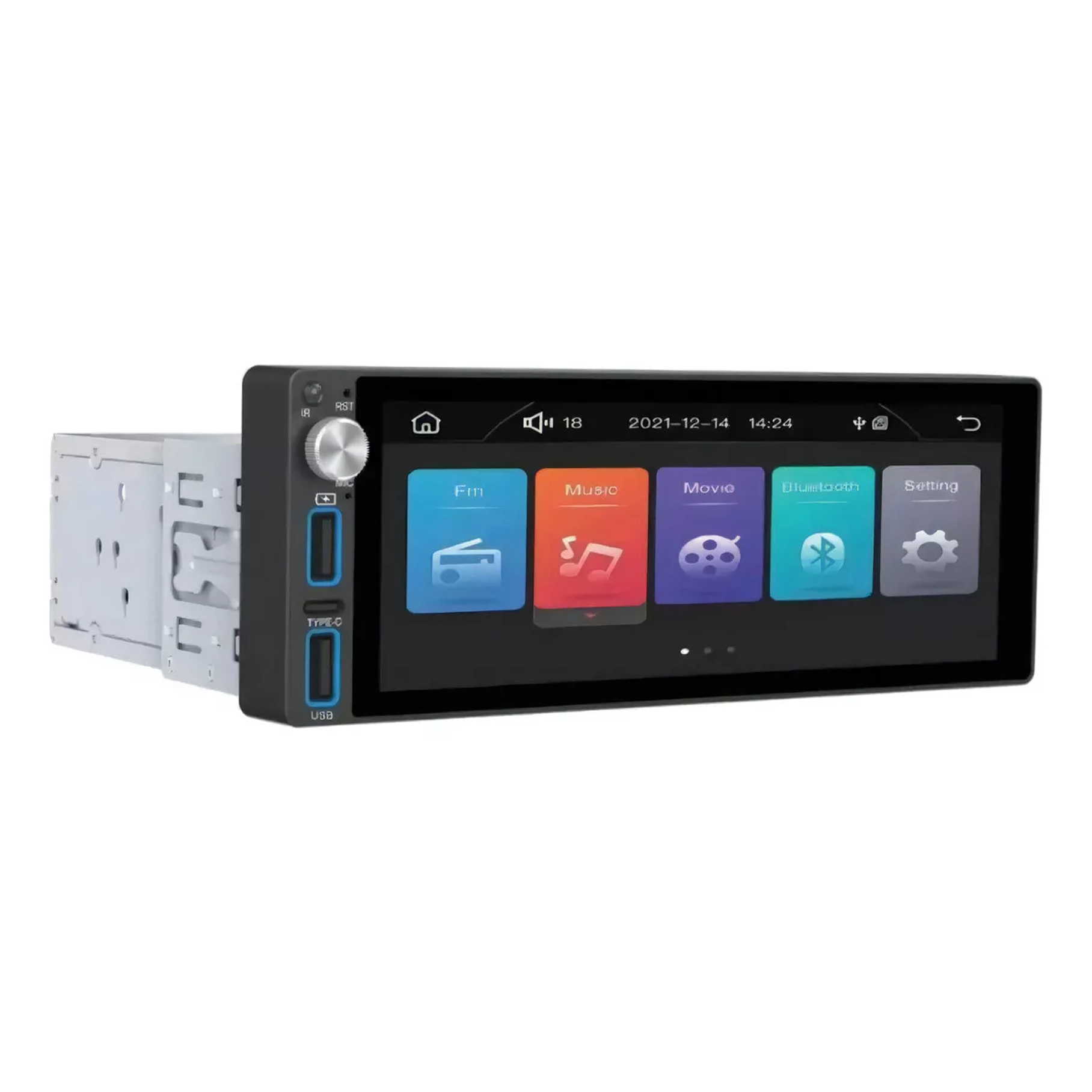 Radio Auto Android 1 Din Pantalla Tactil Aiwa Aw-a485bt Color Negro 1