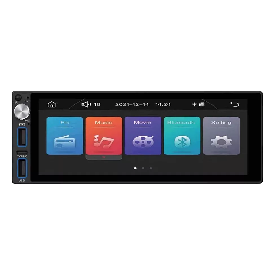 Radio Auto Android 1 Din Pantalla Tactil Aiwa Aw-a485bt Color Negro 4