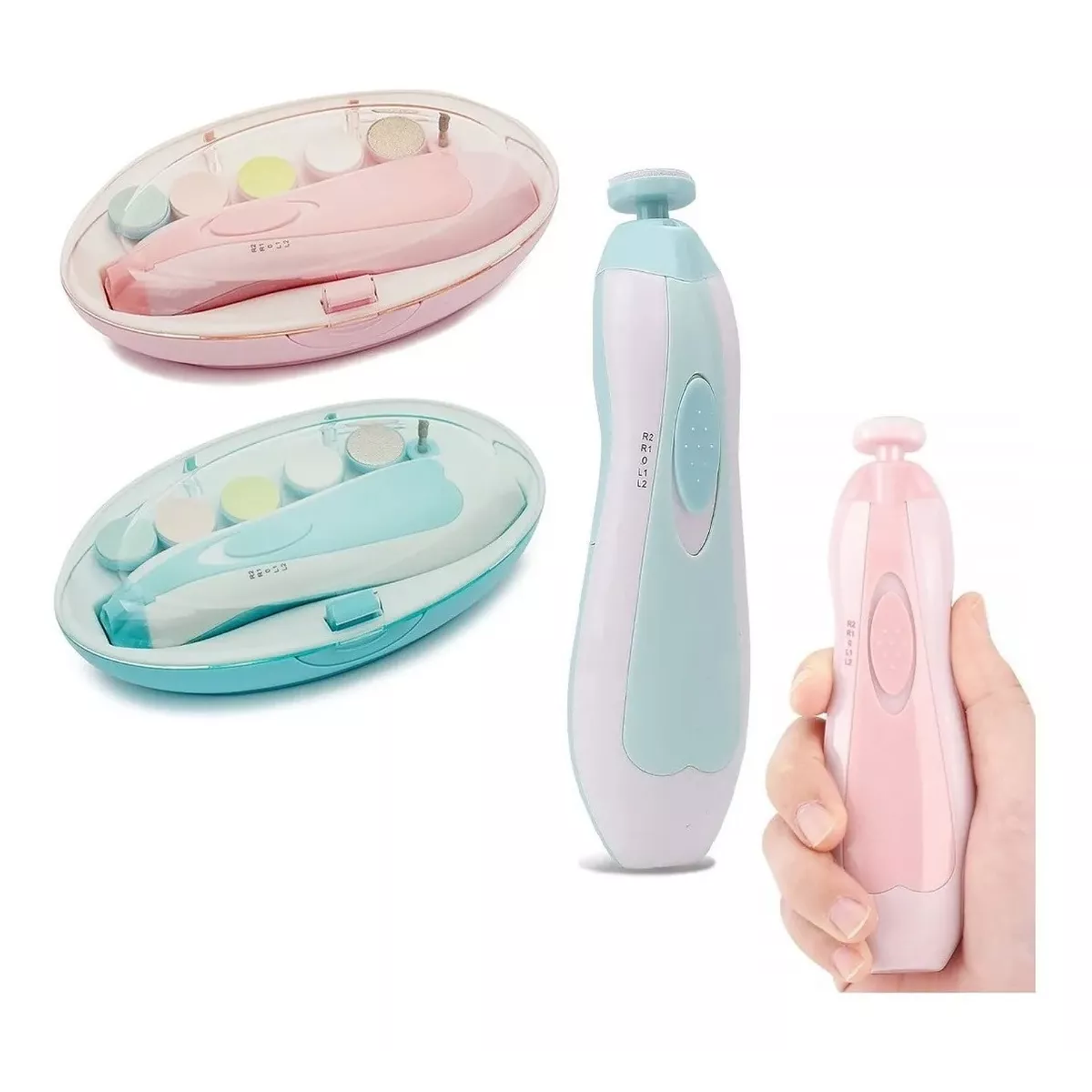 Torno Lima Para Uñas Cortador Eléctrico Para Bebes Con Luz 2