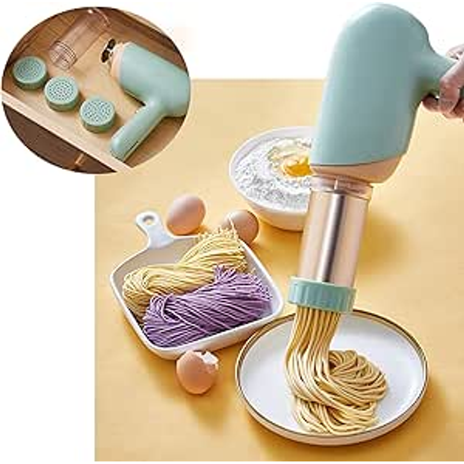 Maquina Para Pastas Electrica Recargable Fideos 6 Tipos 5