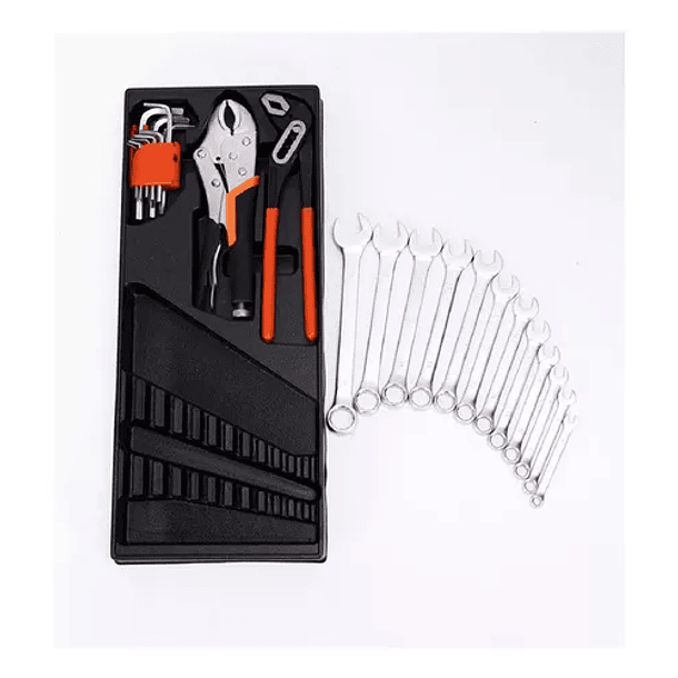 Caja Metálica Plegable Portátil Set 85 Pcs Herramientas Auto Color Naranja 3