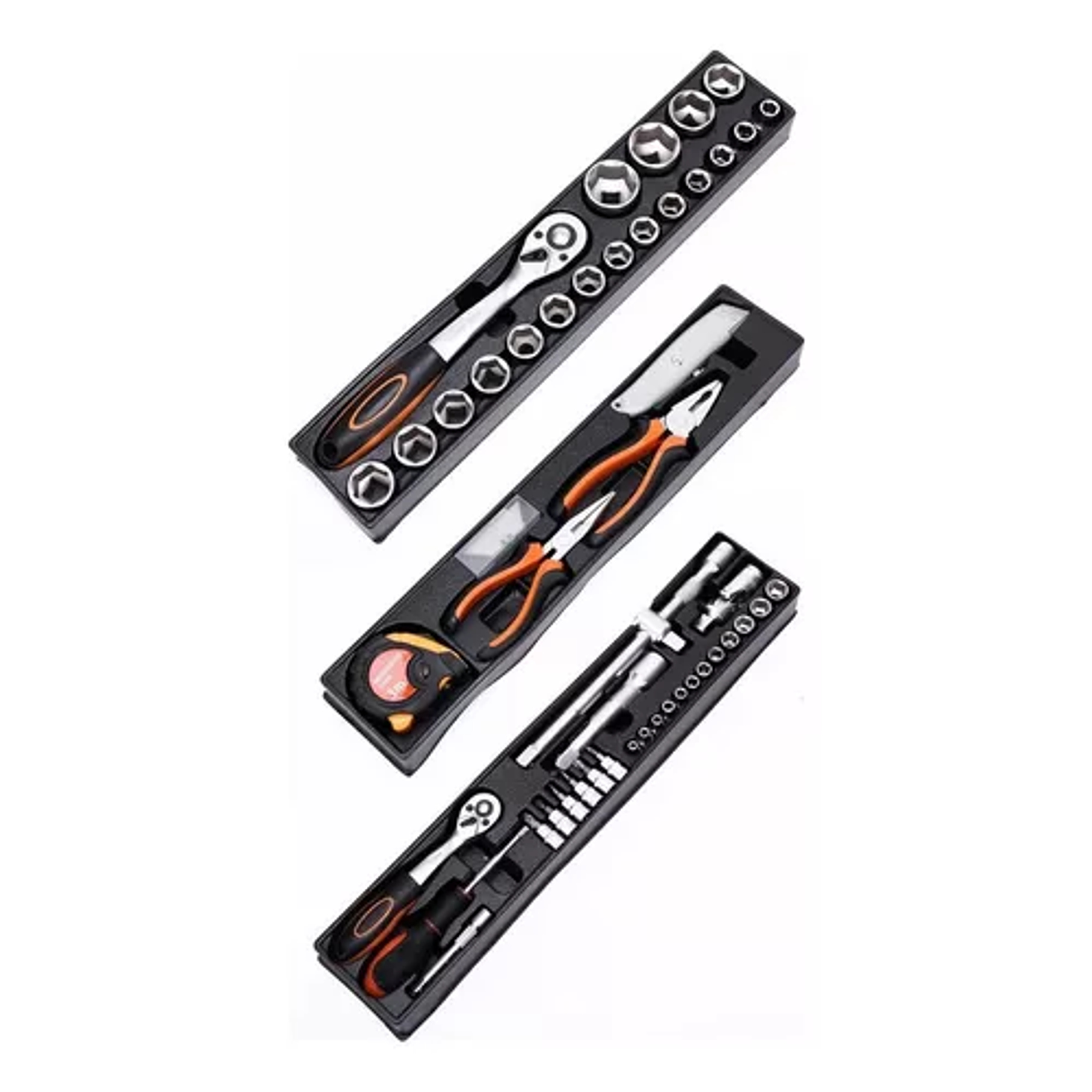 Caja Metálica Plegable Portátil Set 85 Pcs Herramientas Auto Color Naranja 5