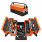 Caja Metálica Plegable Portátil Set 85 Pcs Herramientas Auto Color Naranja - Miniatura 1