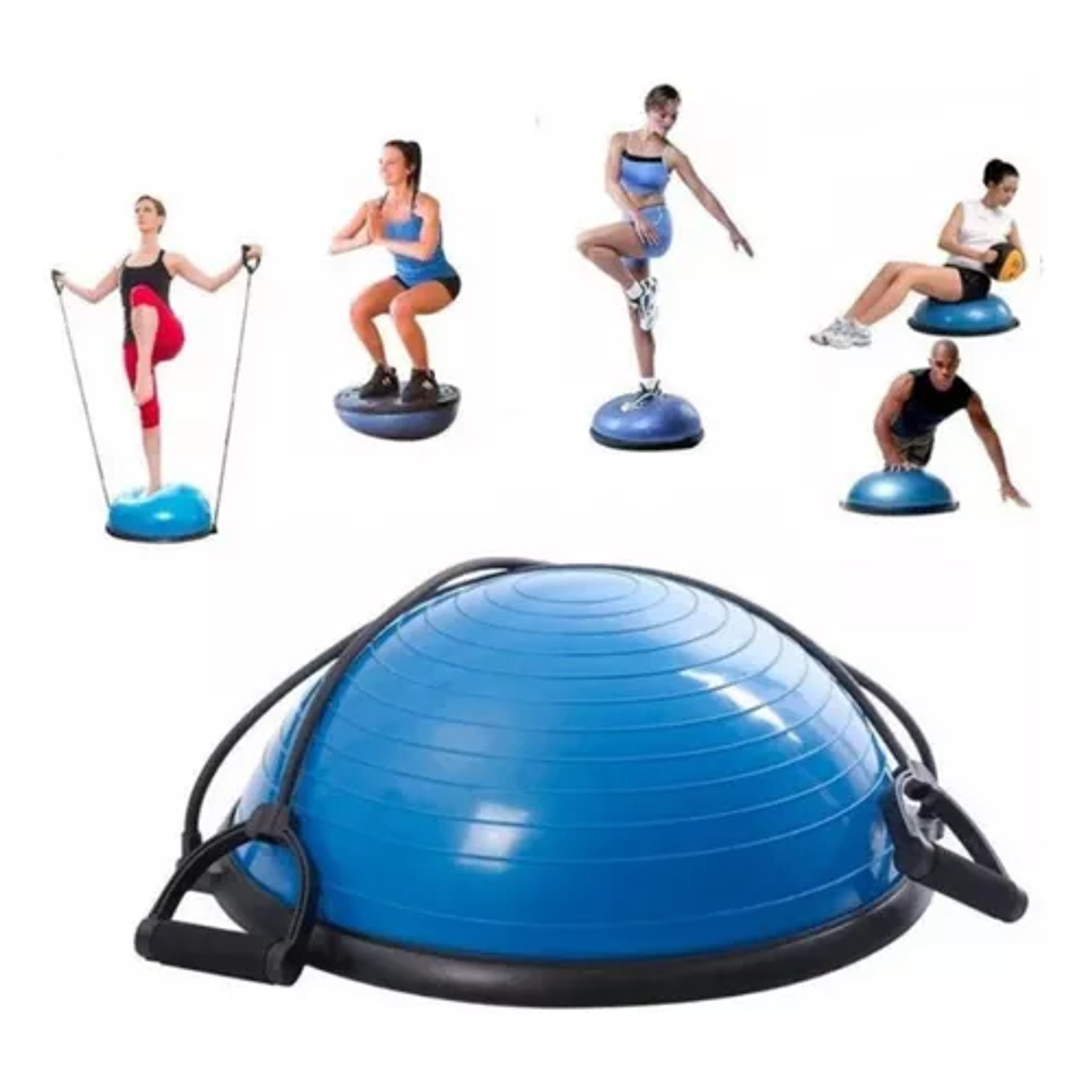 Pelota Bosu Balance Balon Con Manillas 60 Cm Colores Variados Yoga Ejercicios 1
