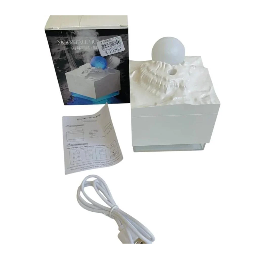 Humidificador Vaporizador Ultrasonico Ambiente Esterilizado Lunas Meteorito + Esencias 1