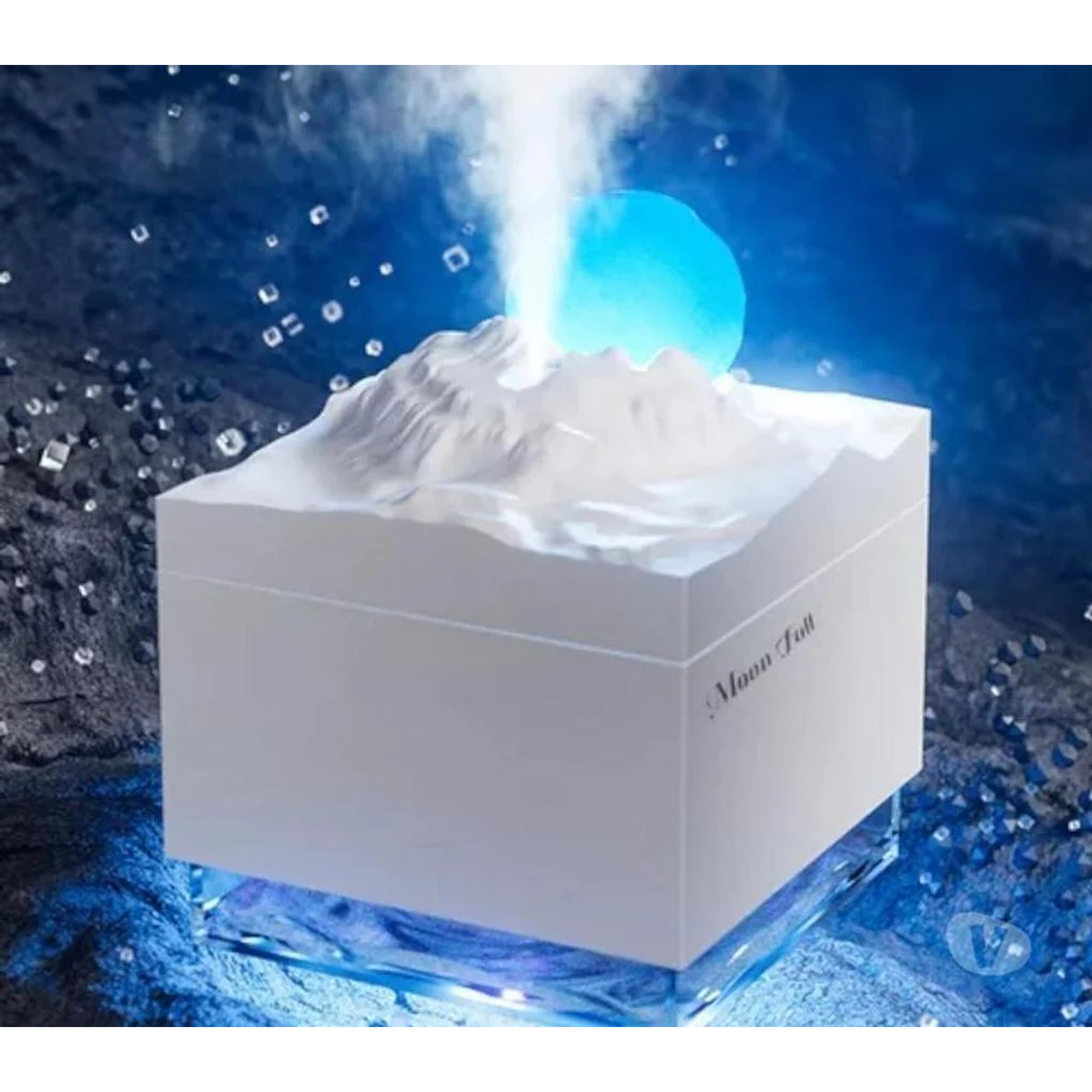 Humidificador Vaporizador Ultrasonico Ambiente Esterilizado Lunas Meteorito + Esencias 2