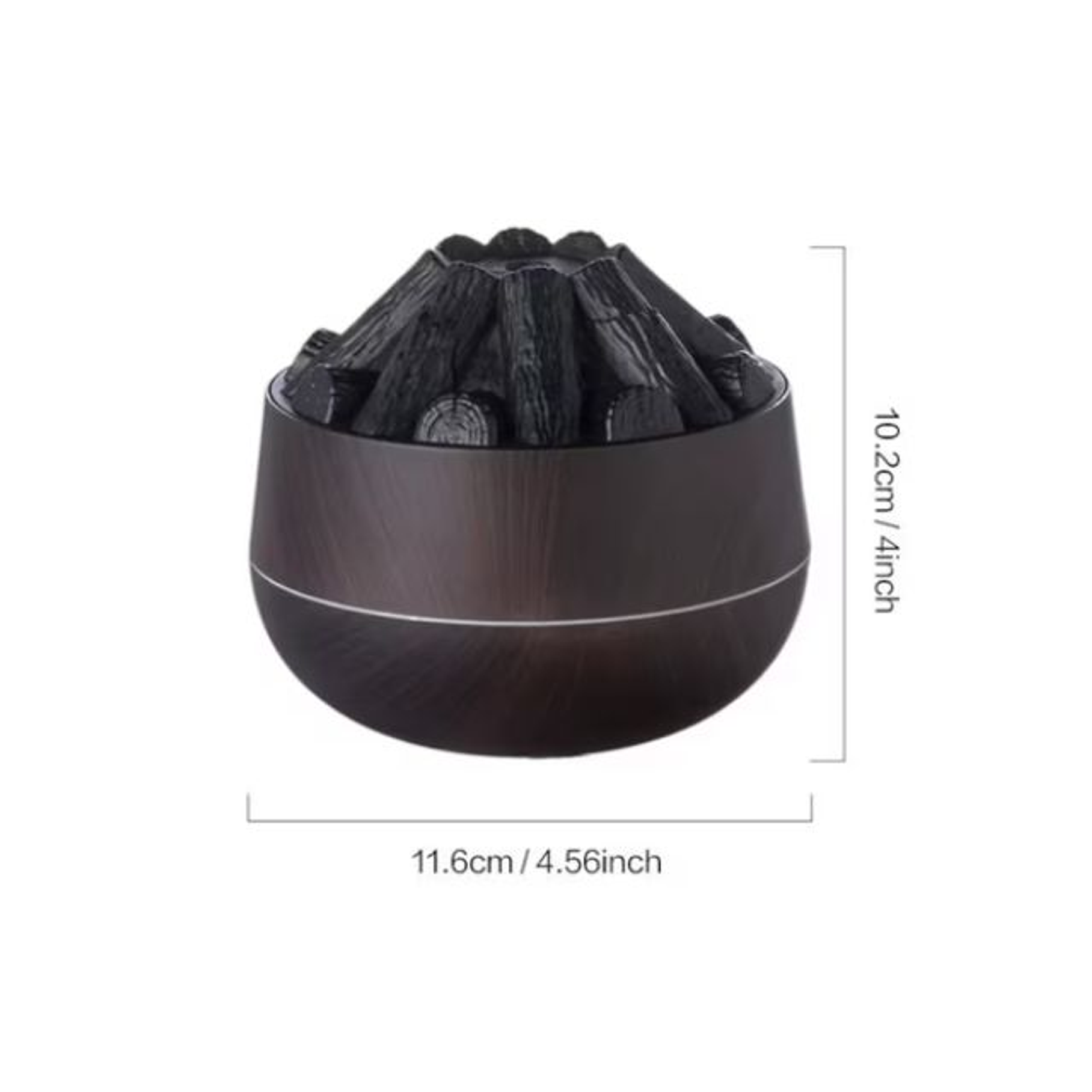 Humidificador Ambiente Vaporizador Volcán 300ml Relajación Fogata + Esencias 3