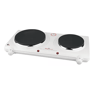 Encimera con alimentación eléctrica - Magefesa Dinamic Duo MGF 220V color blanco - 2 hornallas