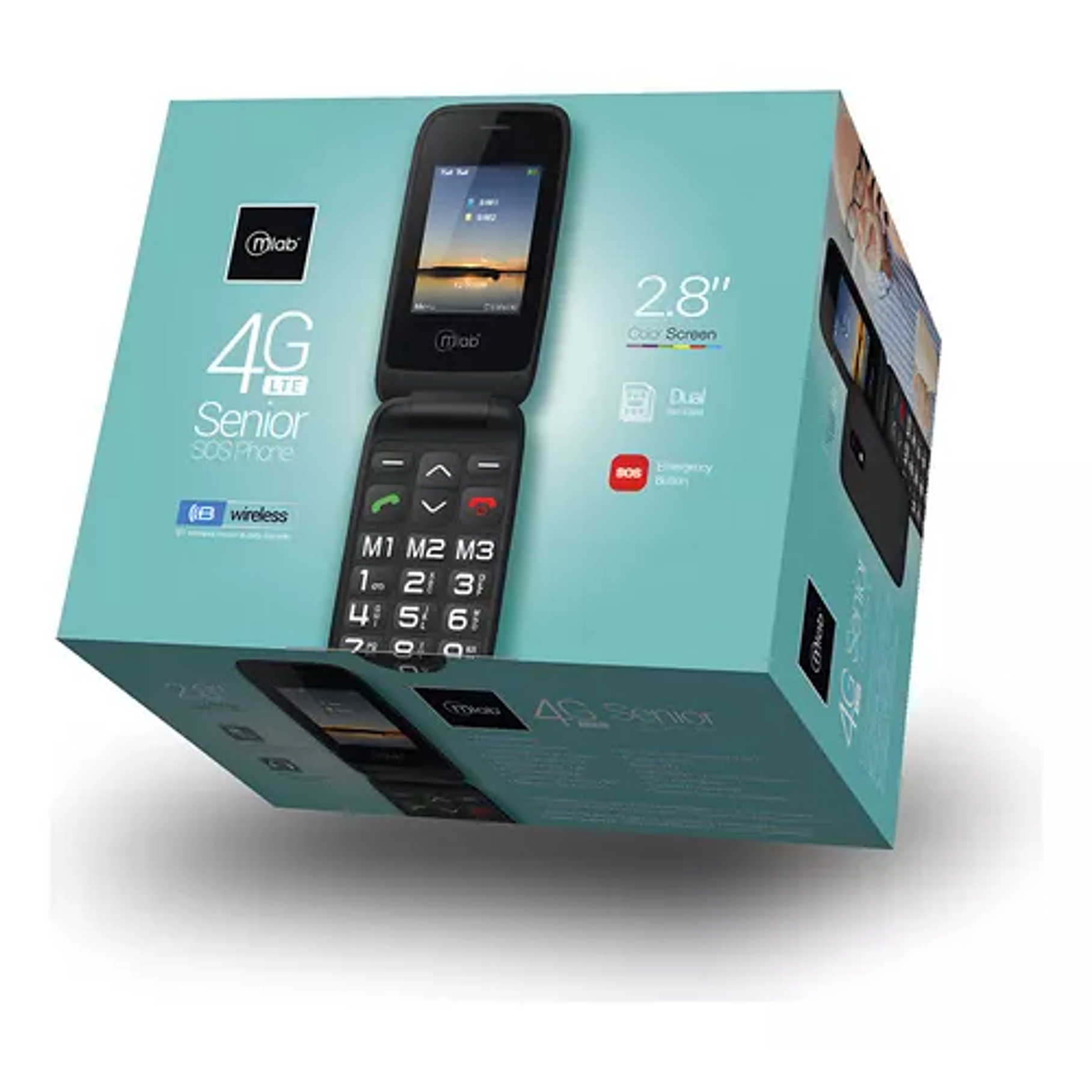 Telefono Senior Mlab 9204 Shell 4g Sos 2.8 Pulgadas Negro 1