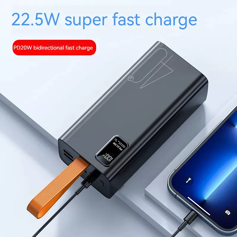 Power Bank 22.5w Carga Rapida Portátil Batería 40000mah 5