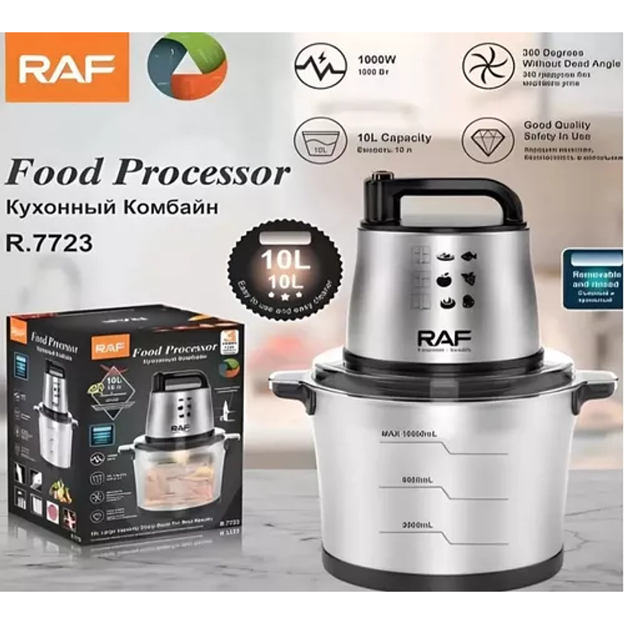 Procesador De Alimentos Electrico Profesional 10 Litros RAF R.7723 4