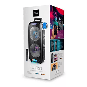 Parlante Mlab Two Eight 8 Pulgadas Bluetooth 3500w Pmpo Negro
