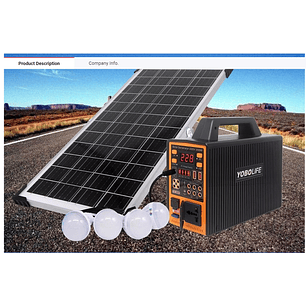 Generador de Corriente Solar 300w