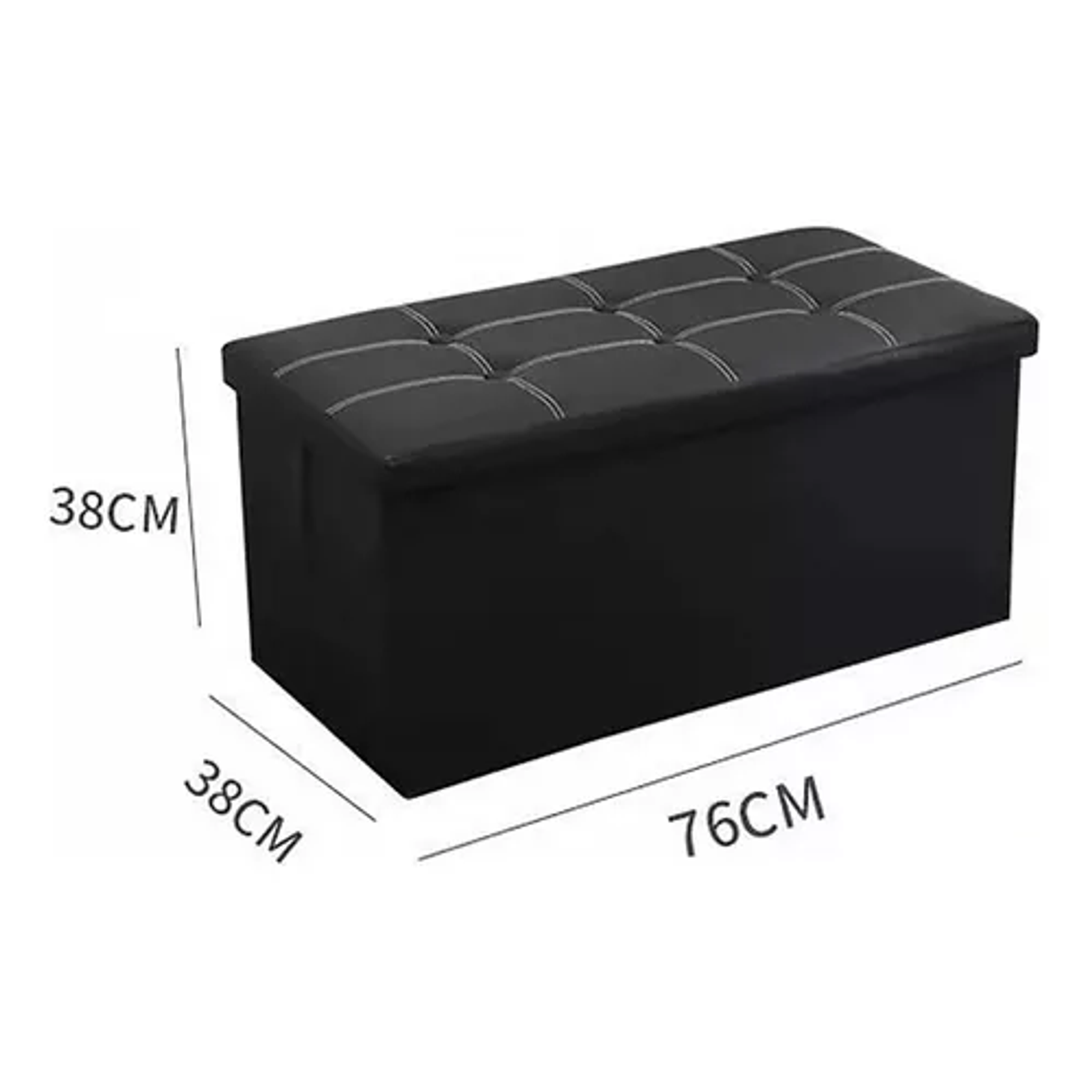 Banqueta Baul Puff Baul Negro 76x38 Organizador Puff Sillon Pie De Cama Baul Organizador Pouf Sillon Taburete Plegable Puff Silla Asiento Organizador Plegable 2