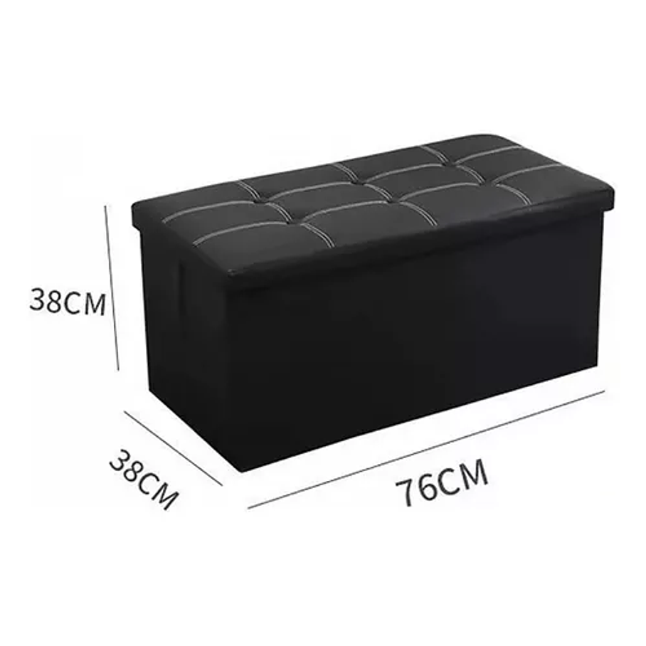 Banqueta Baul Puff Baul Negro 76x38 Organizador Puff Sillon Pie De Cama Baul Organizador Pouf Sillon Taburete Plegable Puff Silla Asiento Organizador Plegable 2