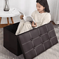 Banqueta Baul Puff Baul Negro 76x38 Organizador Puff Sillon Pie De Cama Baul Organizador Pouf Sillon Taburete Plegable Puff Silla Asiento Organizador Plegable - Miniatura 5