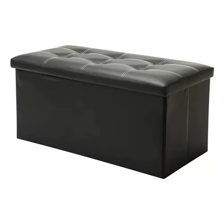 Banqueta Baul Puff Baul Negro 76x38 Organizador Puff Sillon Pie De Cama Baul Organizador Pouf Sillon Taburete Plegable Puff Silla Asiento Organizador Plegable 1