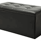 Banqueta Baul Puff Baul Negro 76x38 Organizador Puff Sillon Pie De Cama Baul Organizador Pouf Sillon Taburete Plegable Puff Silla Asiento Organizador Plegable - Miniatura 1