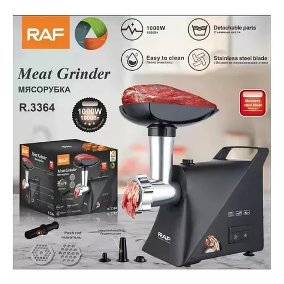 Máquina Moledora De Carne 1000w Raf R.3364 Potente 1,3 hp 7