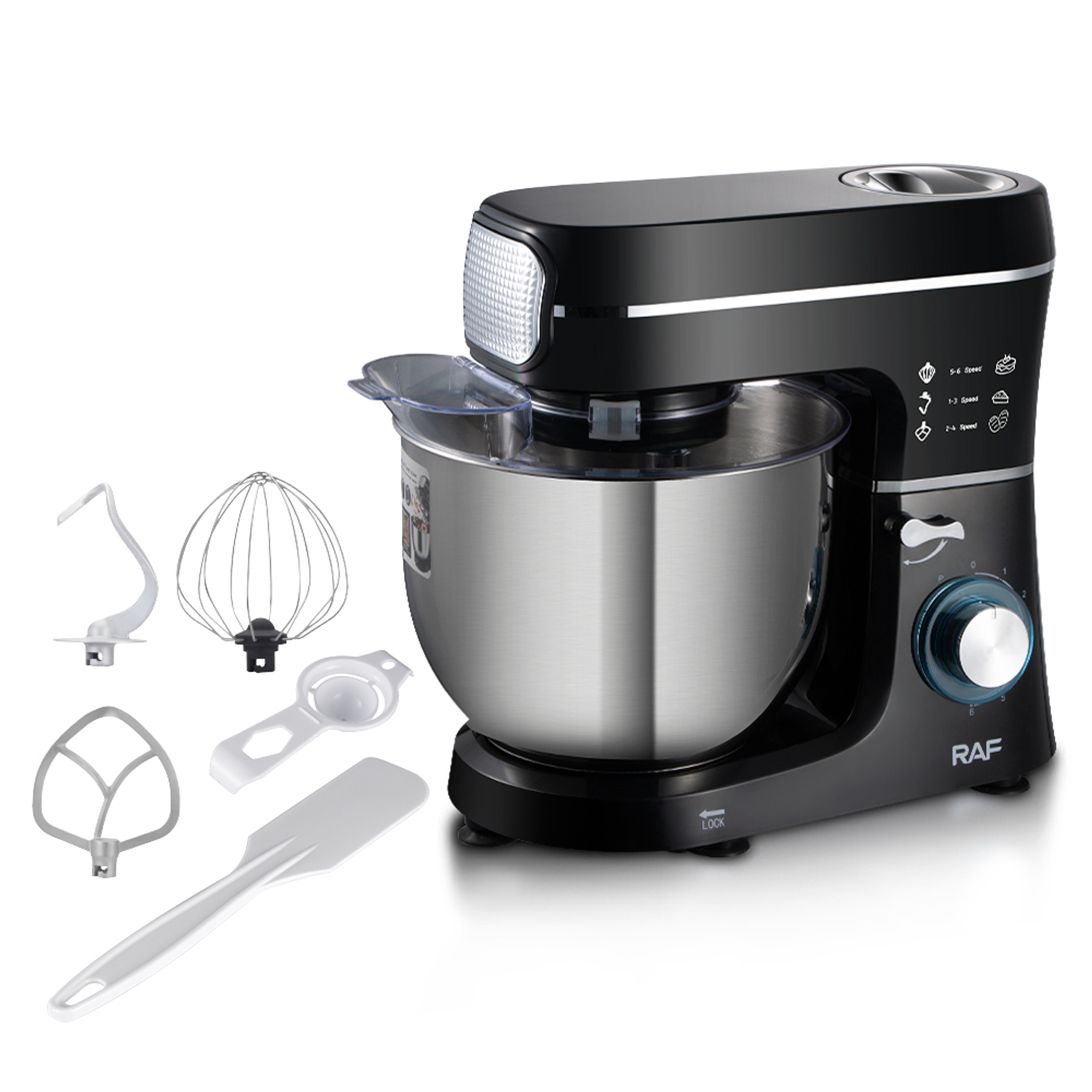 Máquina de Chef 5 En 1 Batidora de Masa Multifunción Raf Picadora de Carne Moledora Exprimidor Máquina de Cocina Licuadora 3