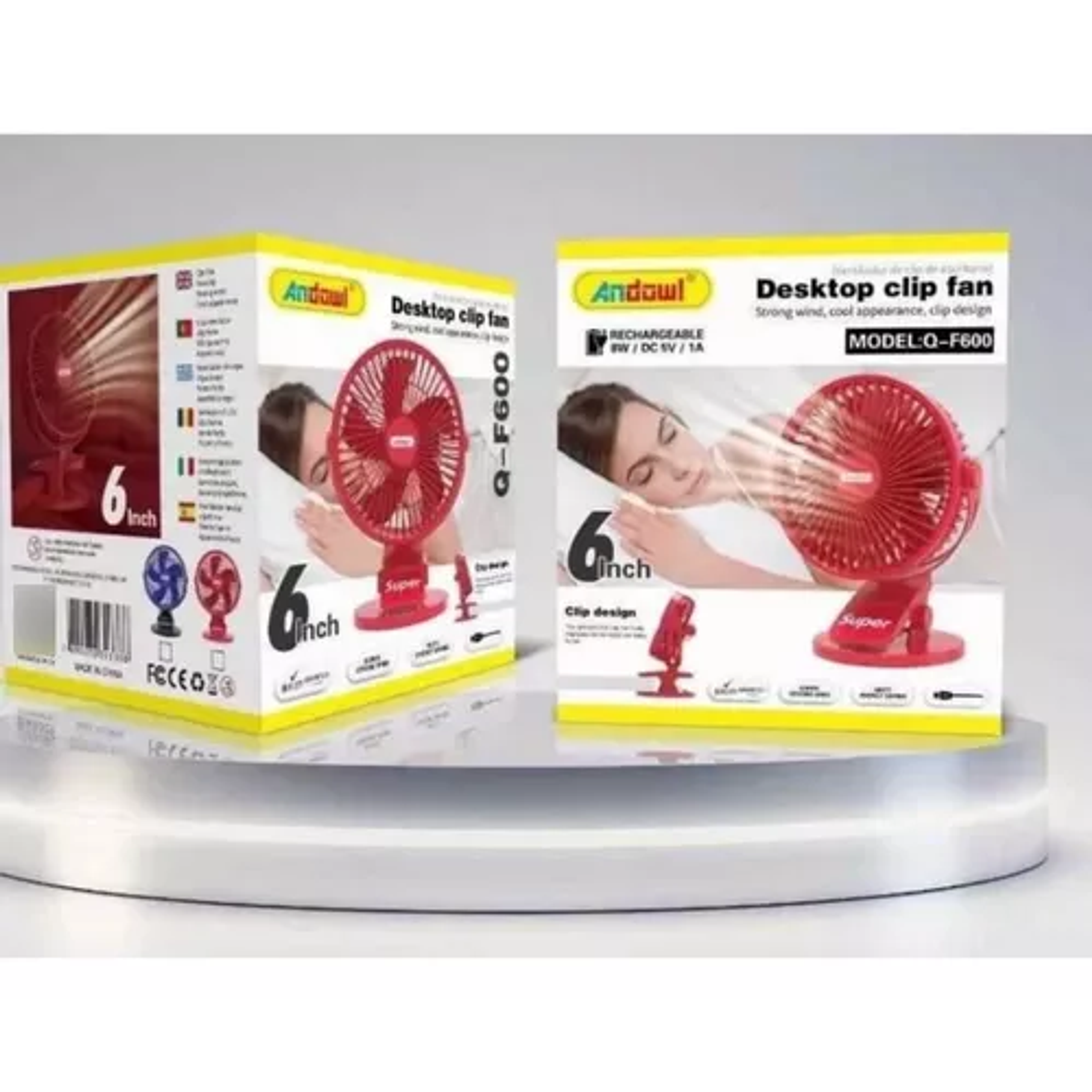 Mini Ventilador Pórtatil Mesa Usb 3 Velocidades Gancho 4