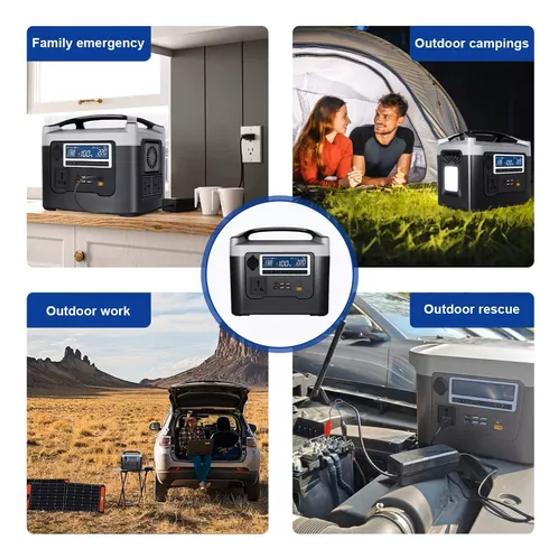 Generador Eléctrico Solar Energía Portátil 600w Banco de Energía Multi Expansión 5