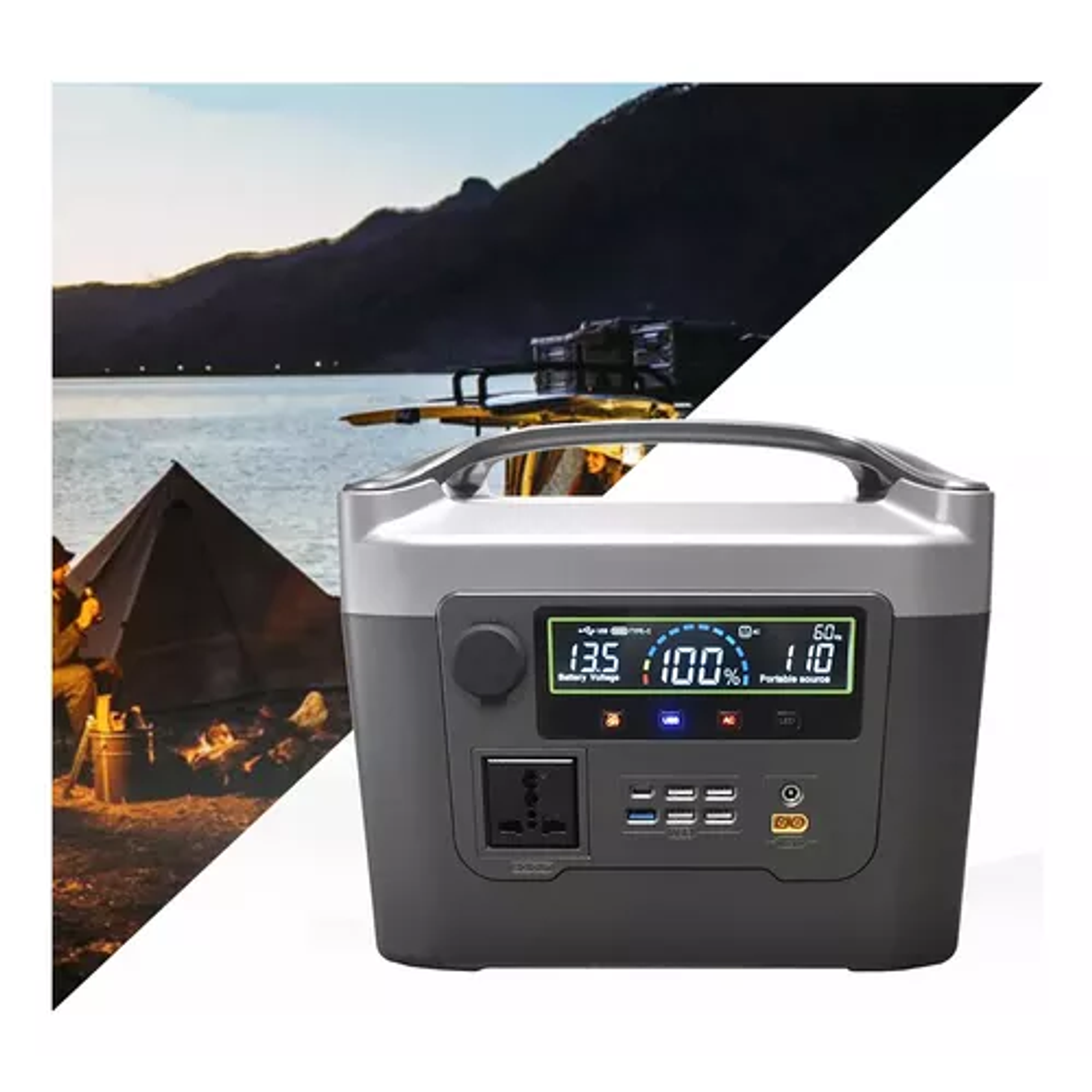 Generador Eléctrico Solar Energía Portátil 600w Banco de Energía Multi Expansión 2