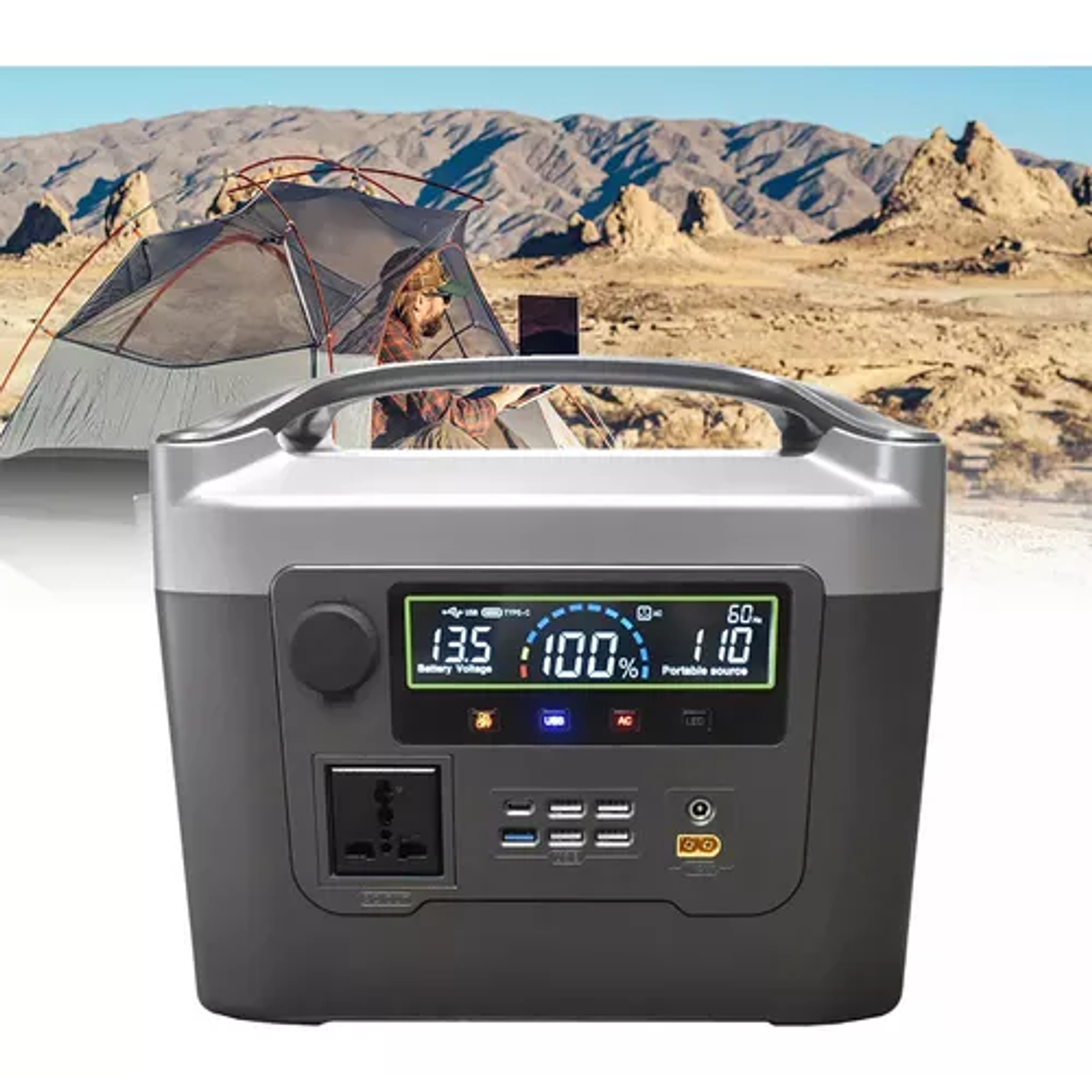 Generador Eléctrico Solar Energía Portátil 600w Banco de Energía Multi Expansión 1