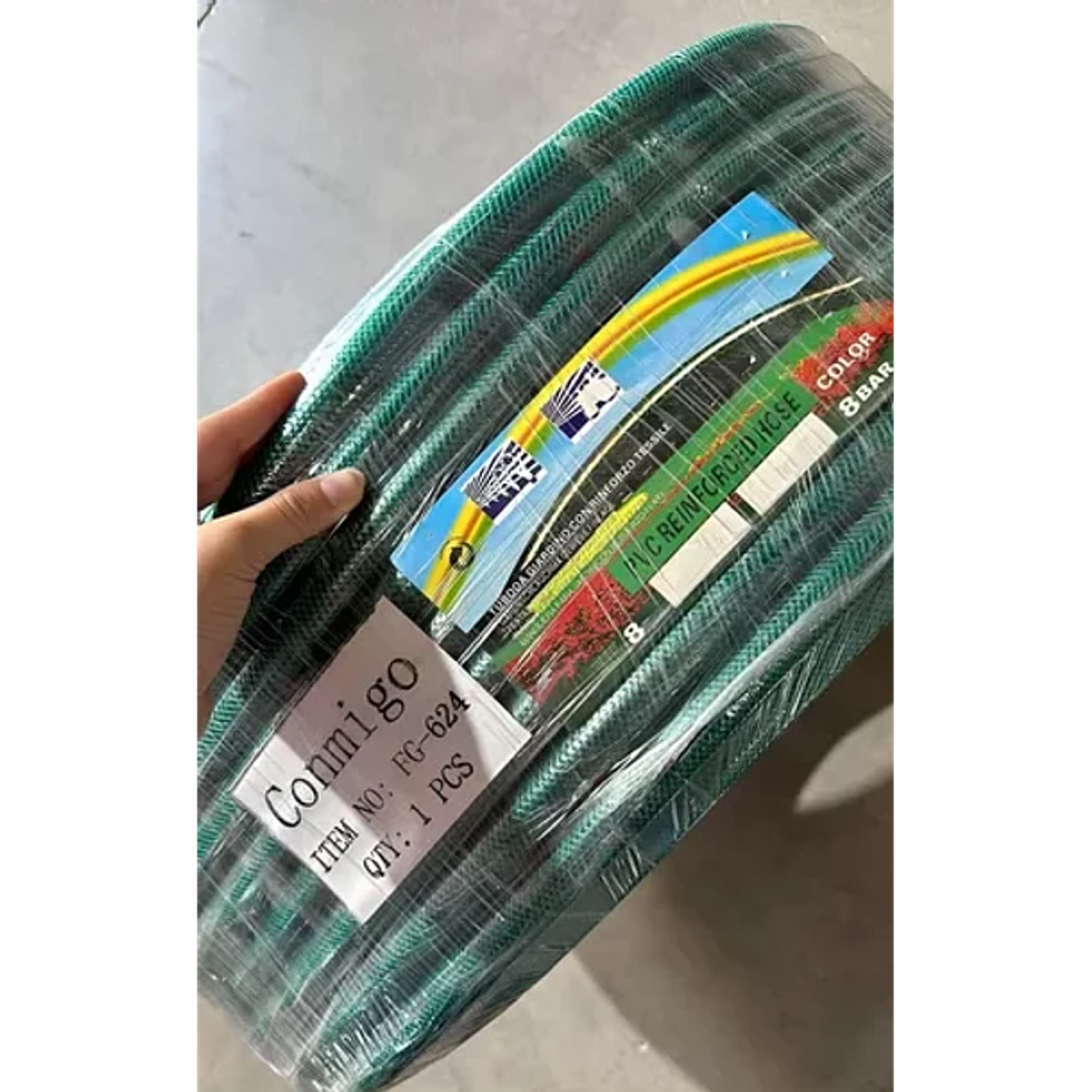 Manguera Pvc Reforzada 1/2 Con Malla Rollo 50 Metros Material Duro Durabilidad Jardin Terraza 4