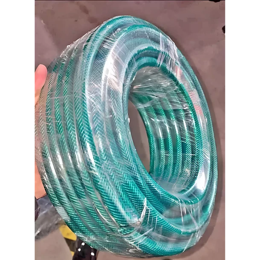 Manguera Pvc Reforzada 1/2 Con Malla Rollo 50 Metros Material Duro Durabilidad Jardin Terraza 5