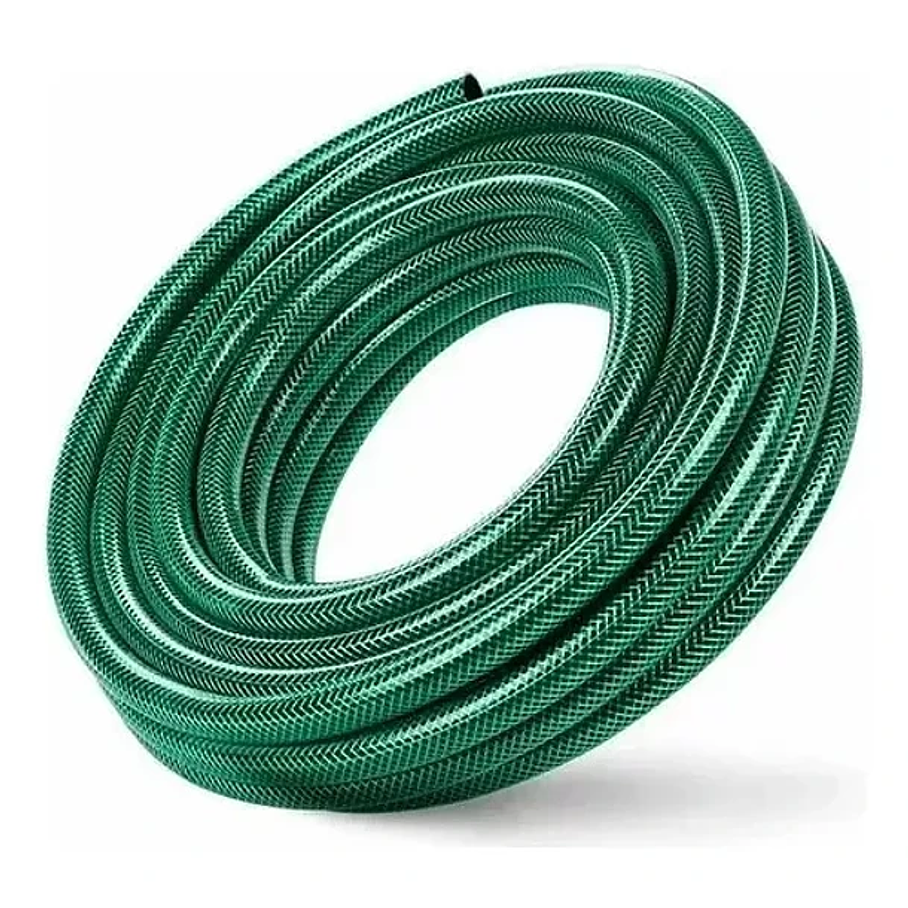 Manguera Pvc Reforzada 1/2 Con Malla Rollo 50 Metros Material Duro Durabilidad Jardin Terraza 1