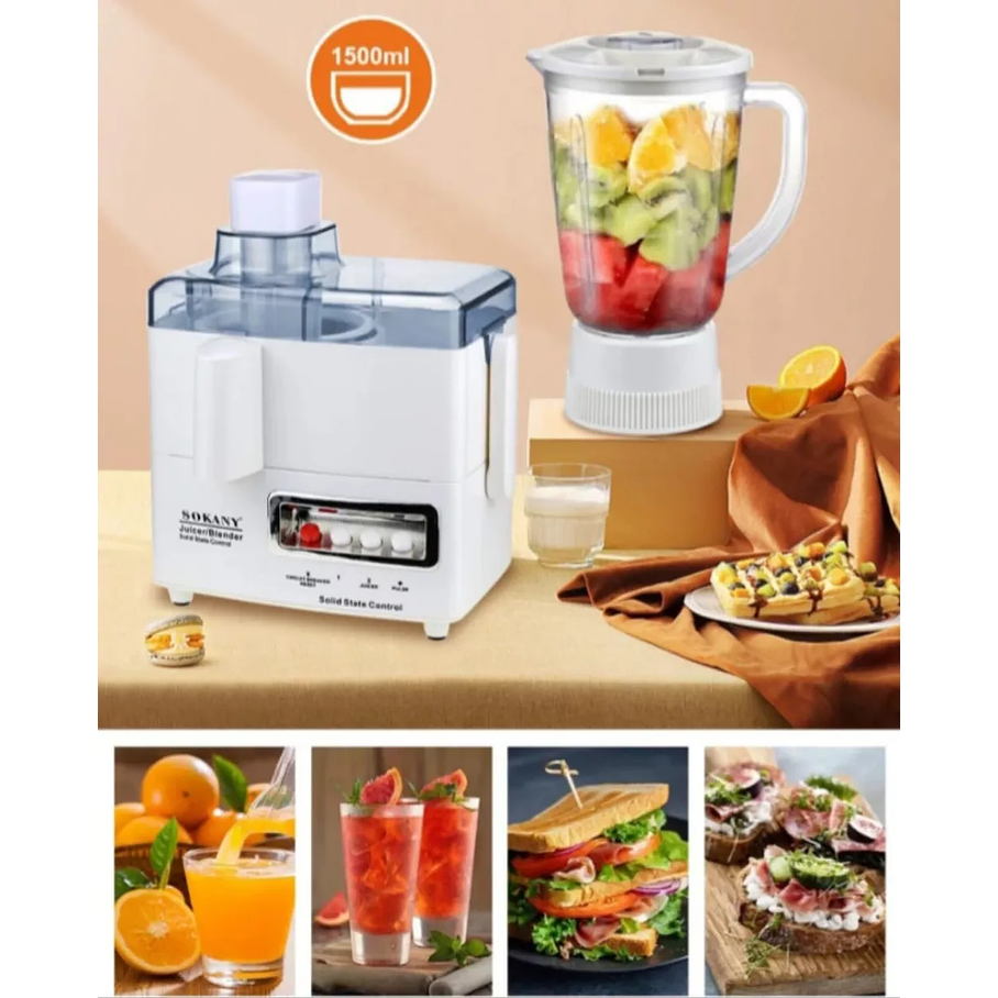 Procesador Extractor De Alimentos Licuadora Sokany 4 En 1 8