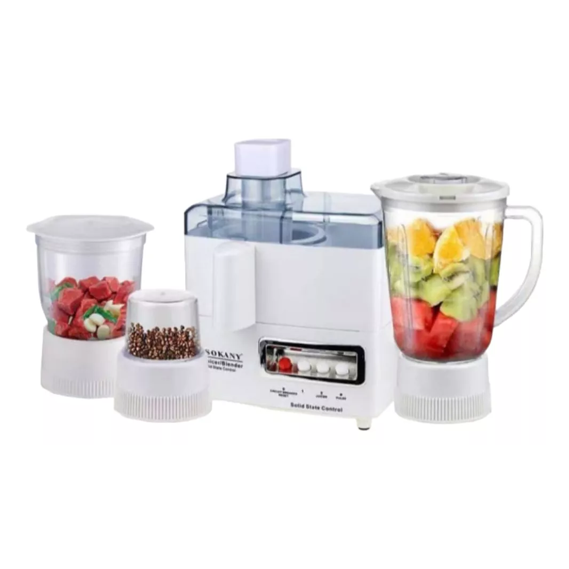 Procesador Extractor De Alimentos Licuadora Sokany 4 En 1 2