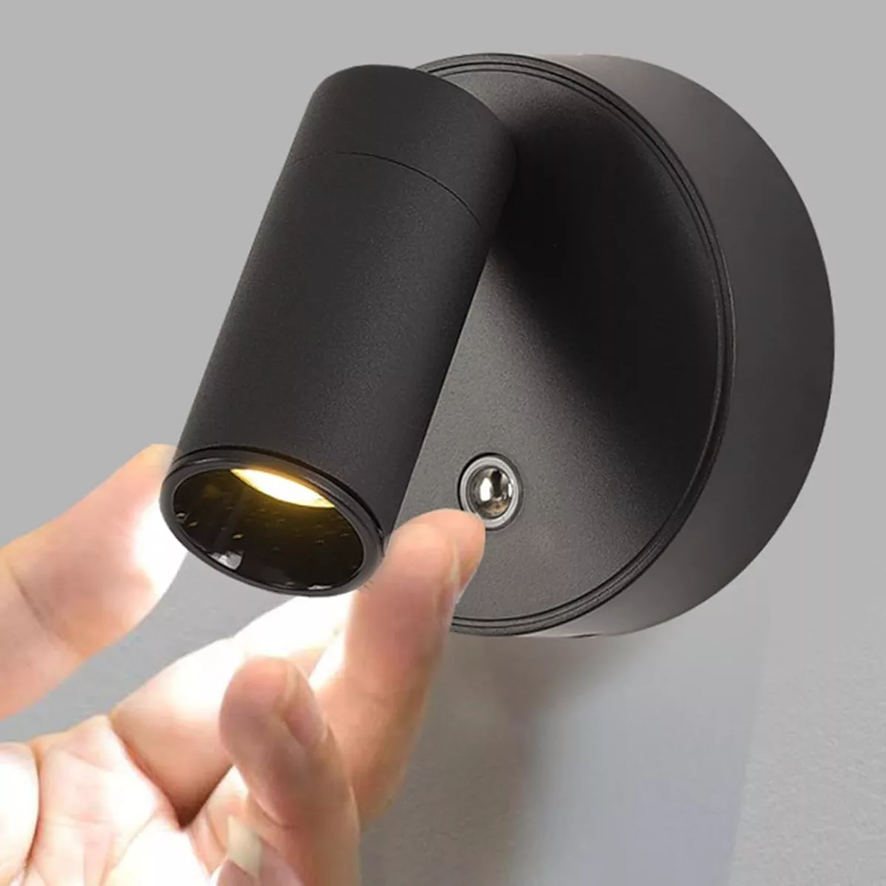 Lampara Magnetica Usb Recargable Lampara Pared Iluminacion Color Negro 6