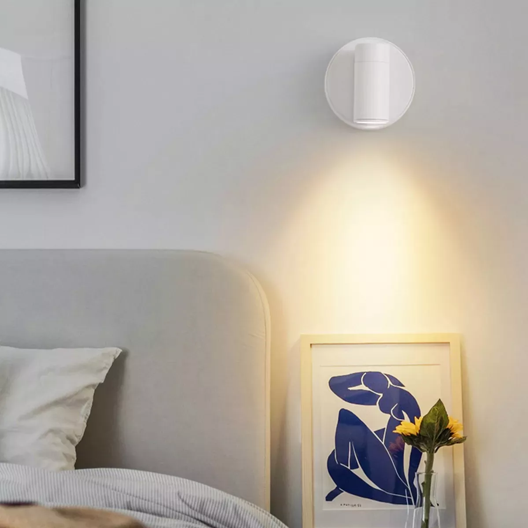 Lampara Magnetica Usb Recargable Lampara Pared Iluminacion Color Blanco 2