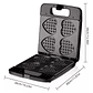 Maquina Wafflera En Forma De Corazón Raf.530 1400w 4 Waffles - Miniatura 3
