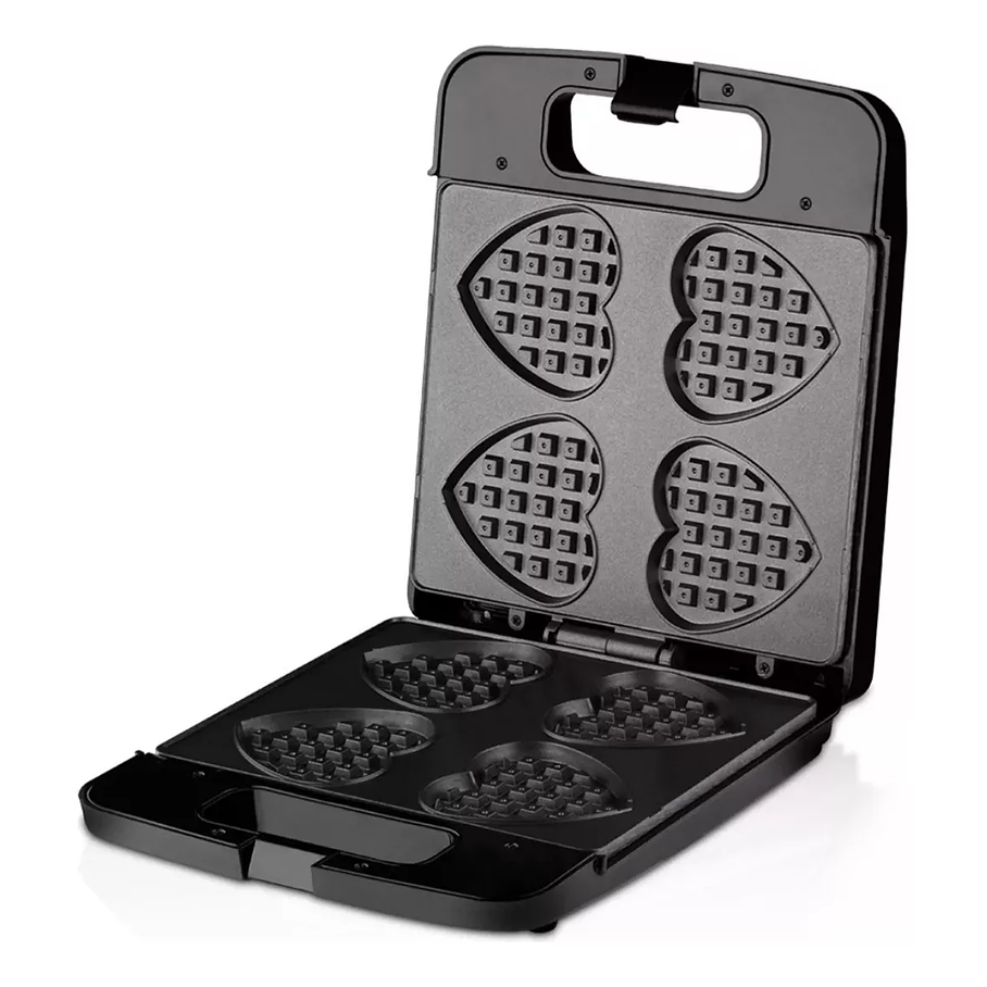 Maquina Wafflera En Forma De Corazón Raf.530 1400w 4 Waffles 2