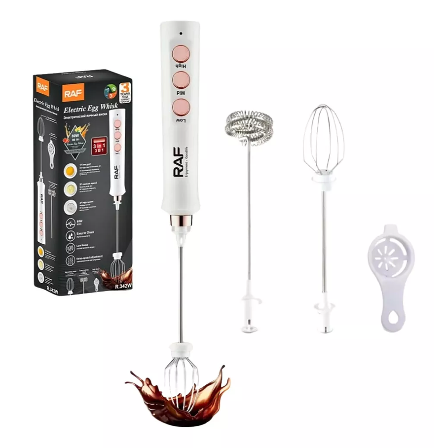 Batidor Manual Espumante De Leche Movedor Café Raf R.342 1
