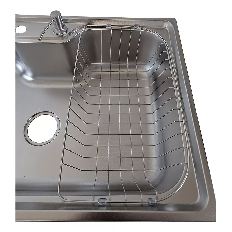 Lavaplatos 80x50 Cm Estilo Riñon, Marca Modern Space, Incluye Rejilla Y Dispensador De Jabon. 3