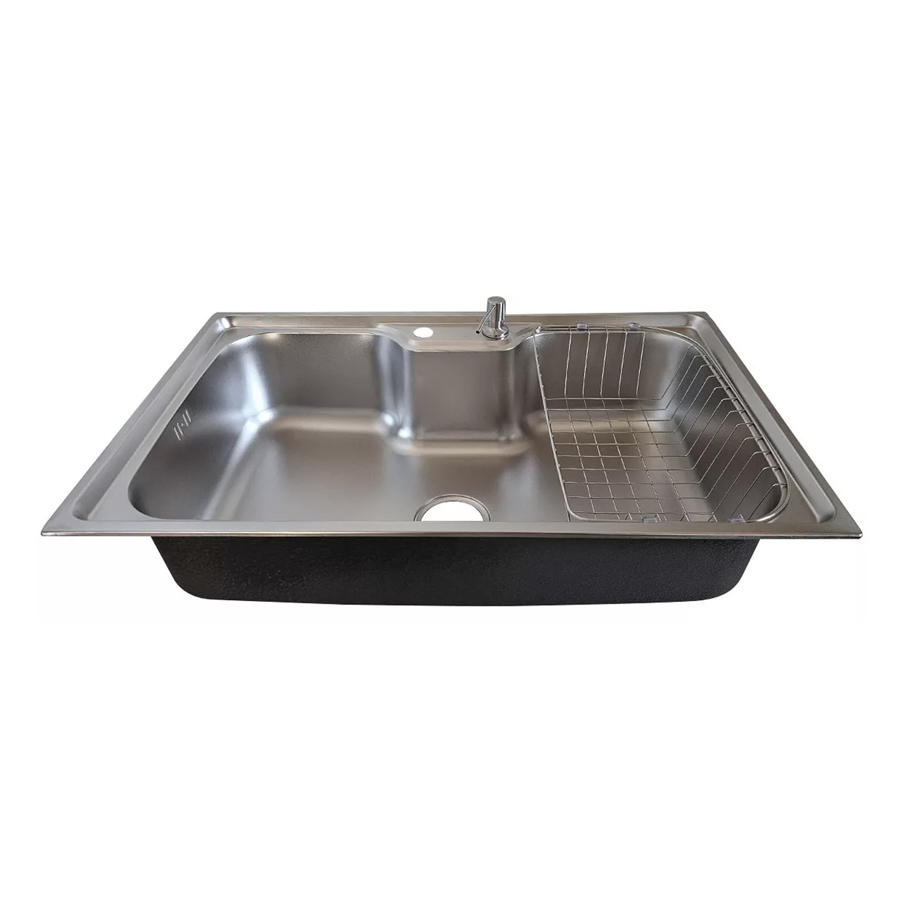 Lavaplatos 80x50 Cm Estilo Riñon, Marca Modern Space, Incluye Rejilla Y Dispensador De Jabon. 2