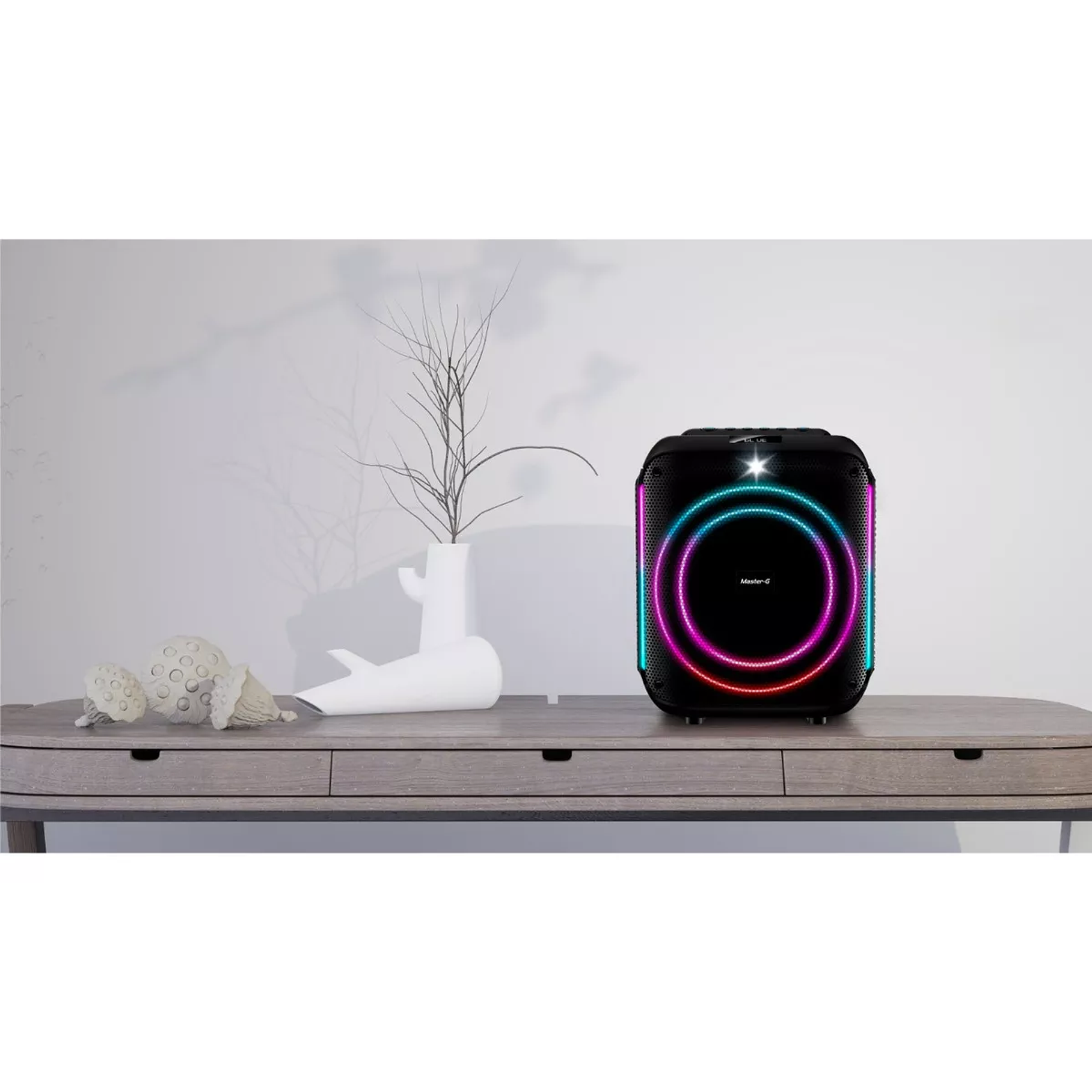 Parlante Bluetooth Modo Karaoke 8 Con Bt 5.0 Mgscratch Color Negro 5