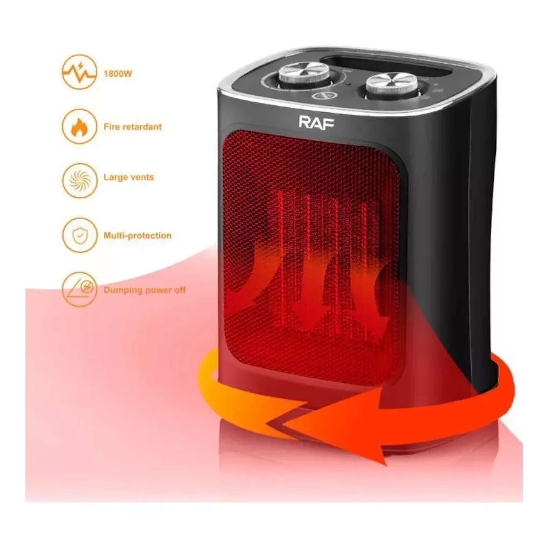 Calefactor Calentador Eléctrico Portátil De Cerámica 1800w R.1188 4