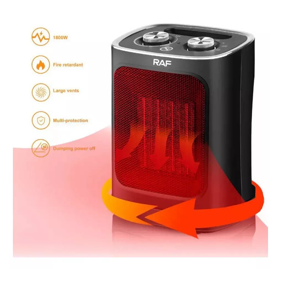 Calefactor Calentador Eléctrico Portátil De Cerámica 1800w R.1188 4