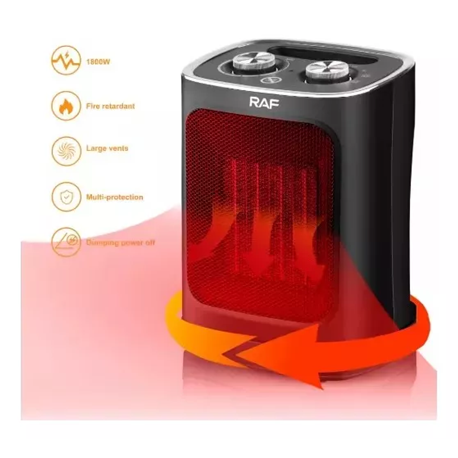 Calefactor Calentador Eléctrico Portátil De Cerámica 1800w R.1188 8