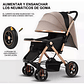 Coche Cuna Para Bebe Plegable Con Accesorios Dorado Premium - Miniatura 2
